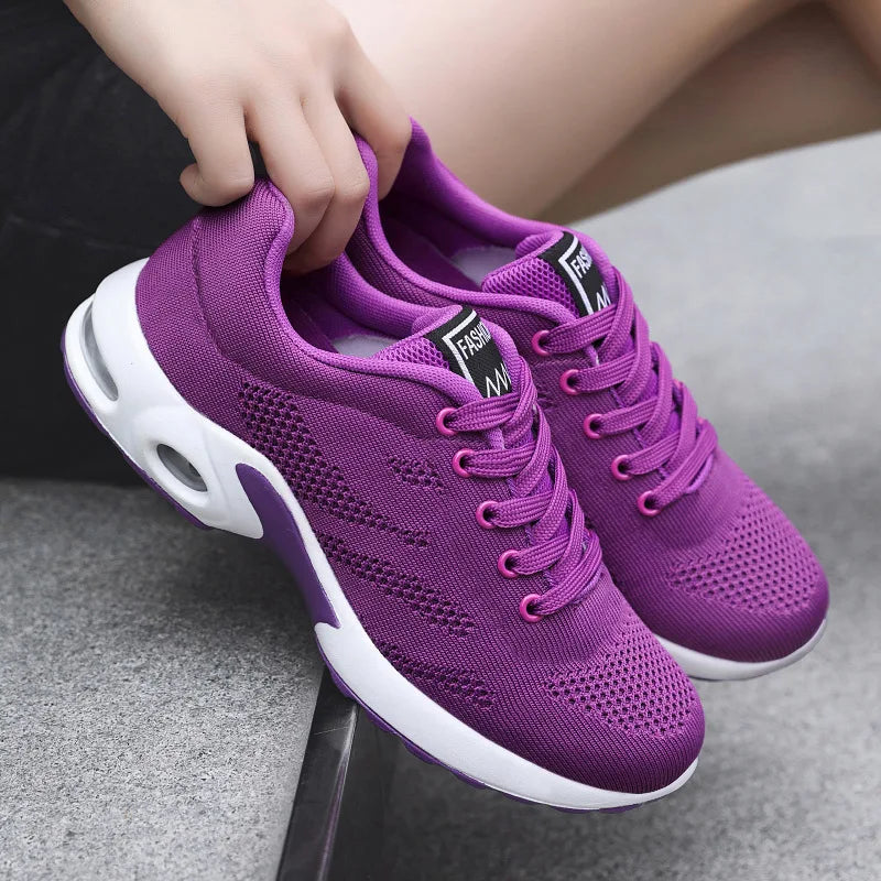 Shoes Women 2025 New Air Cushion Shoes Korean Version of Fashion Trend Foreign Trade Women's Soft Sole Breathable Sports S