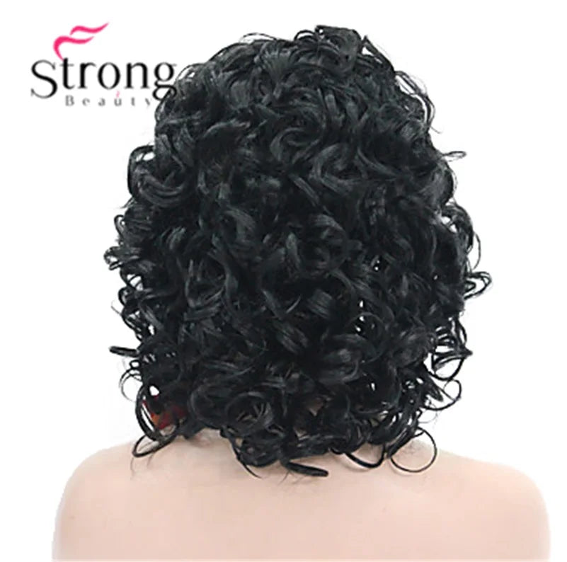 Perruques synthétiques courtes 3/4 à reflets blonds pour femmes, postiche bouclée avec bandeau, choix de couleurs