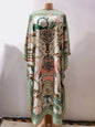 Robes Caftan en soie pour femmes musulmanes africaines, longueur 130 cm buste 130 cm, élégantes, imprimées, Style ample, Dashiki