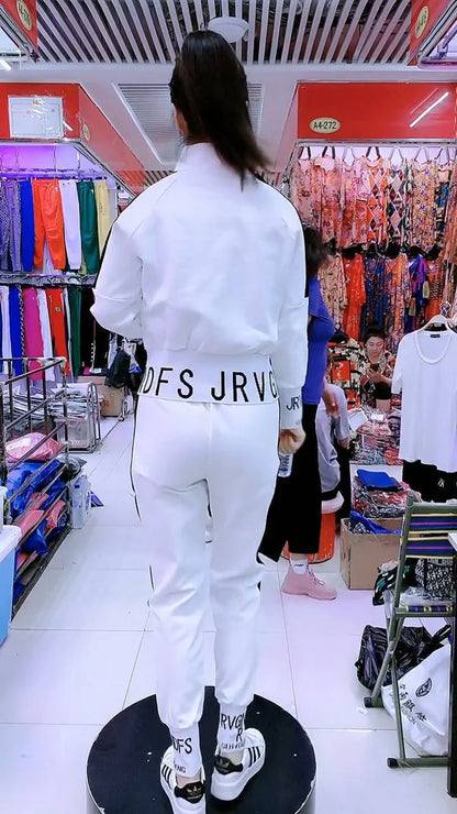 Manteau slim décontracté pour femme, pull à manches longues, pantalon, ensemble deux pièces, mode coréenne, imbibé de sport, automne, hiver, nouveau, 2025