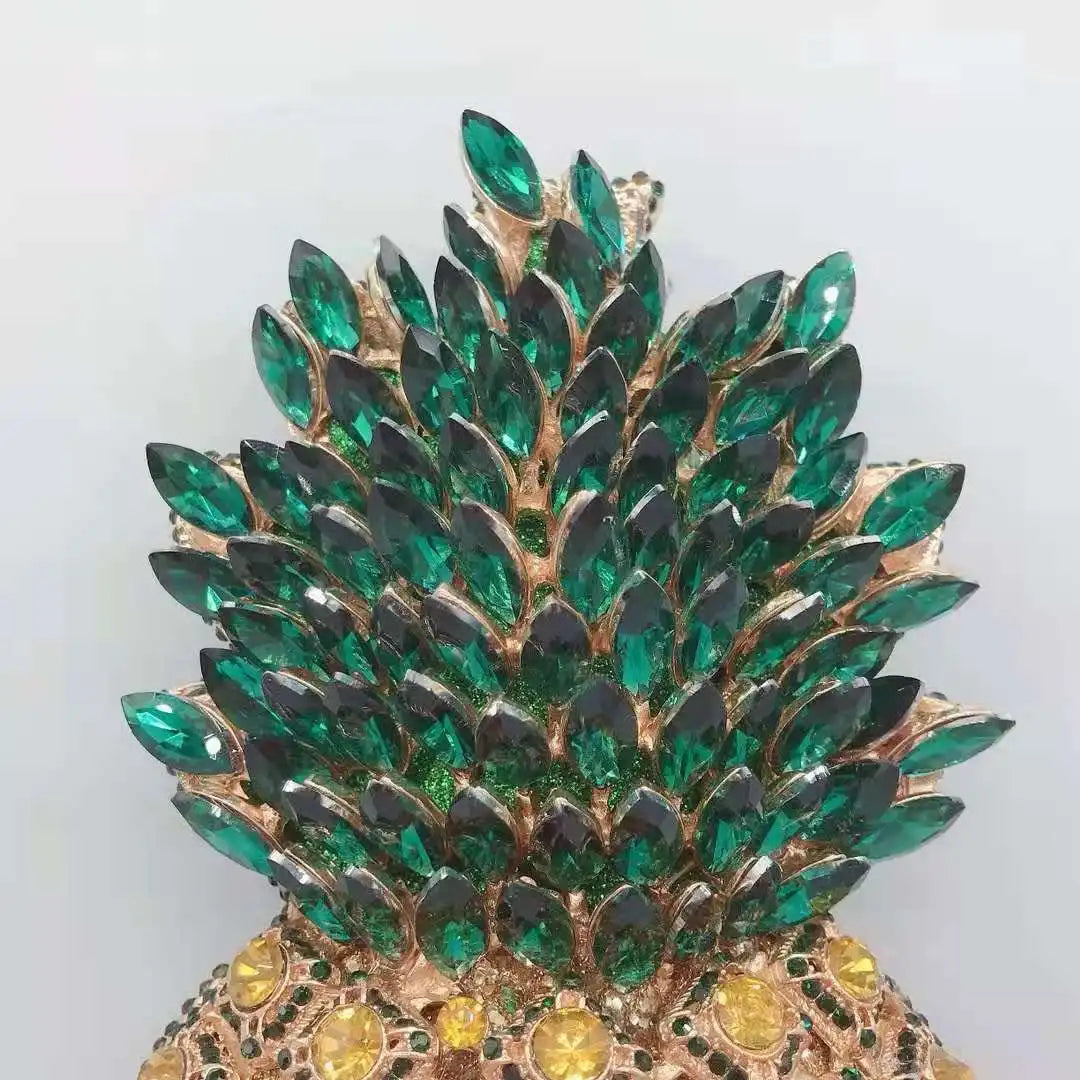 Sacs à main ananas pour femmes, rouge/argent/or/champagne diamant, nouvelle mode, pochette biscuits, pocommuniste de soirée