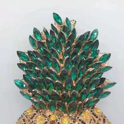 Sacs à main ananas pour femmes, rouge/argent/or/champagne diamant, nouvelle mode, pochette biscuits, pocommuniste de soirée