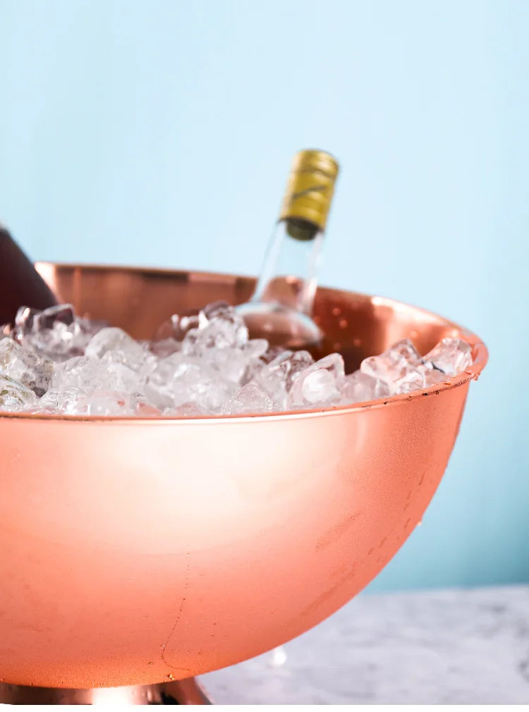 304 acier inoxydable tête de cerf oreille bol à Champagne seau à bière fût Double paroi de qualité alimentaire vin rouge bière refroidisseur seau à glace Bar