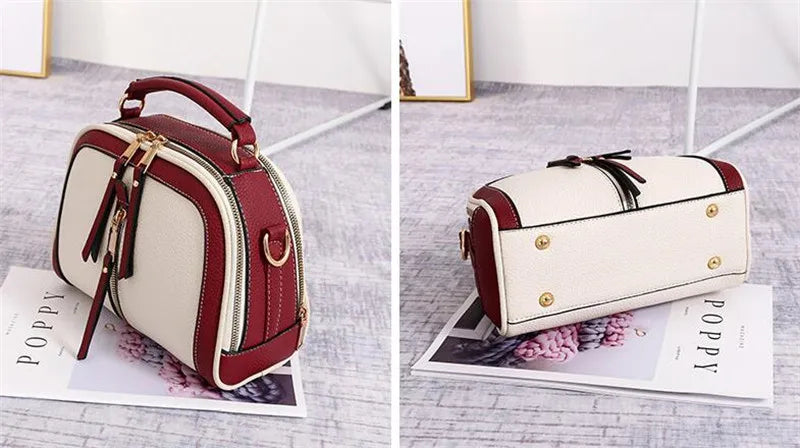 Sacs à bandoulière couleur Hit pour femmes, sacoches en cuir PU, petit sac à main à large sangle