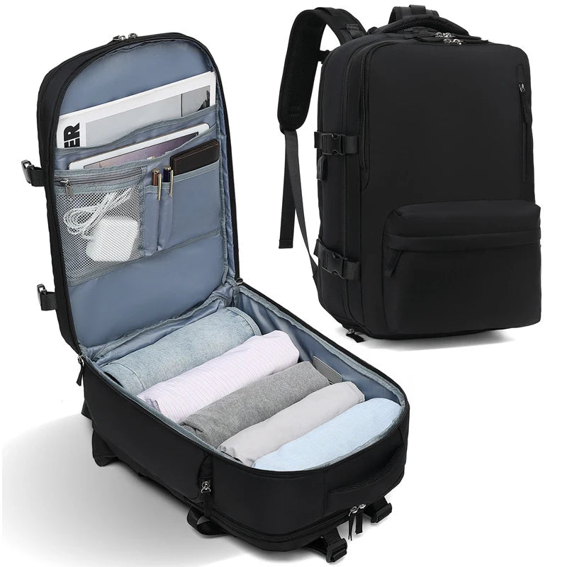 Hot Selling Women's  Casual Travel Backpack  USB Charge Port Laptop Bag Large Capacity Nylon Waterproof Backpack