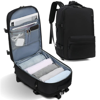 Hot Selling Women's  Casual Travel Backpack  USB Charge Port Laptop Bag Large Capacity Nylon Waterproof Backpack