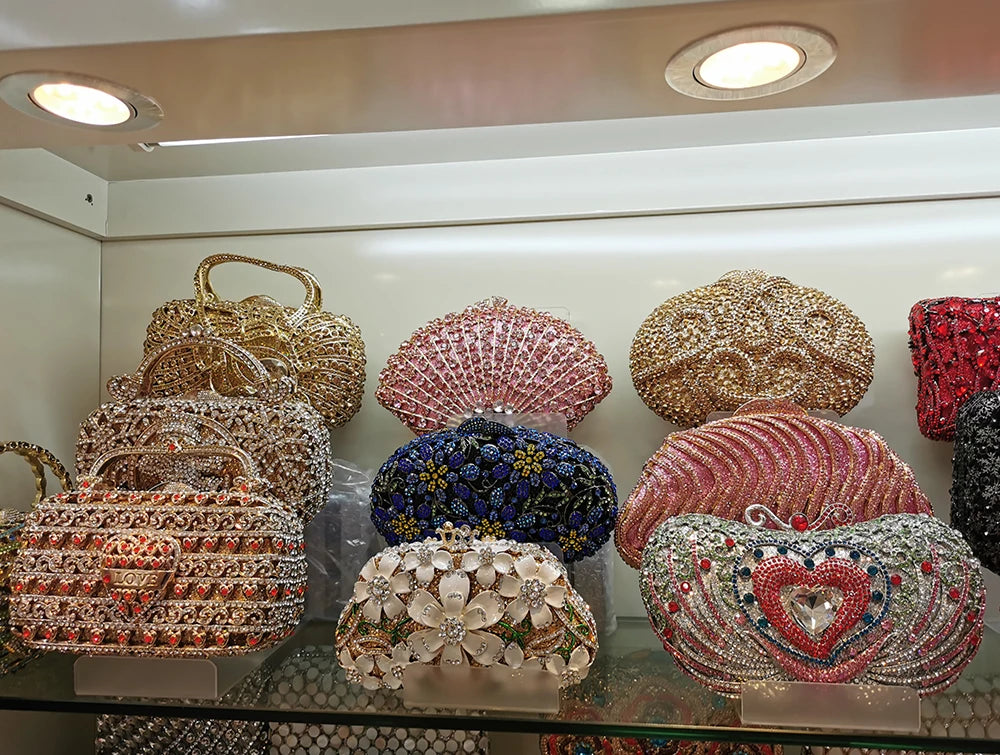 Sacs à main ananas pour femmes, rouge/argent/or/champagne diamant, nouvelle mode, pochette biscuits, pocommuniste de soirée