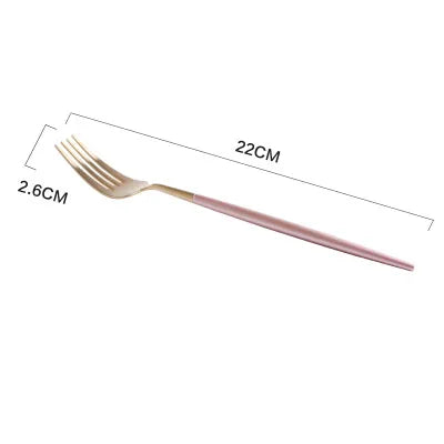 Stainless Steel Cutlery Set Dinner Fork Knife Dessert Spoons Coffee Stirring Spoon Fruit Fork Tableware Home Restaurant Supplier