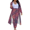 Print on Demand Swimming Cover up for Women Trendy Coat for Ladies Polynesian Traditional Casual Club Night Long Cardigan