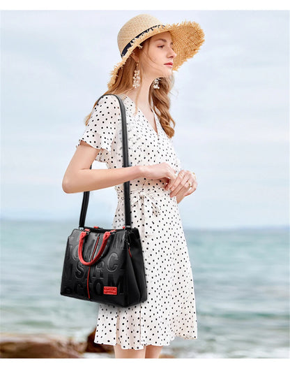 Sacs à main de luxe en cuir pour femmes, fourre-tout de grande capacité, créateur de mode, 2024