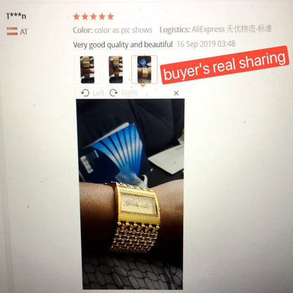 G & D Montre pour femmes Quartz analogique Montre décontractée Montre en or Quartz Simple horloge Relogio Feminino Reloj Mujer Montre