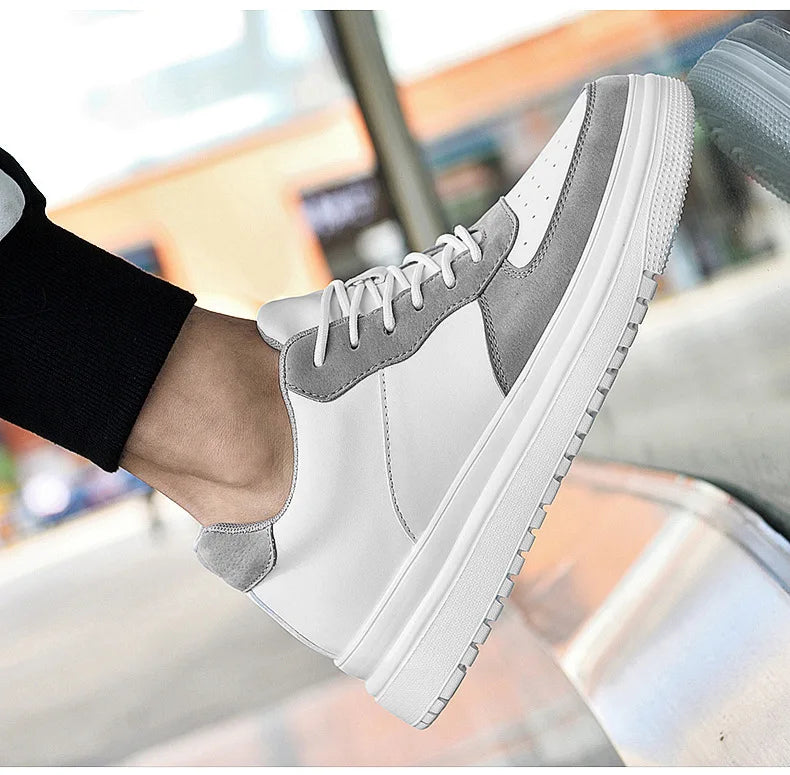 Hot Selling 6cm,8cm 10cm Height Increasing Walking Styles Leather Casual Sneakers 36-44 Height-enhancing Sports Shoes
