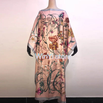 Robe maxi caftan imprimée pour femme, robe longue bohème, blogueur de mode africaine, robe d'été pour femme, robe de plage populaire, badjKaftan, recommandé