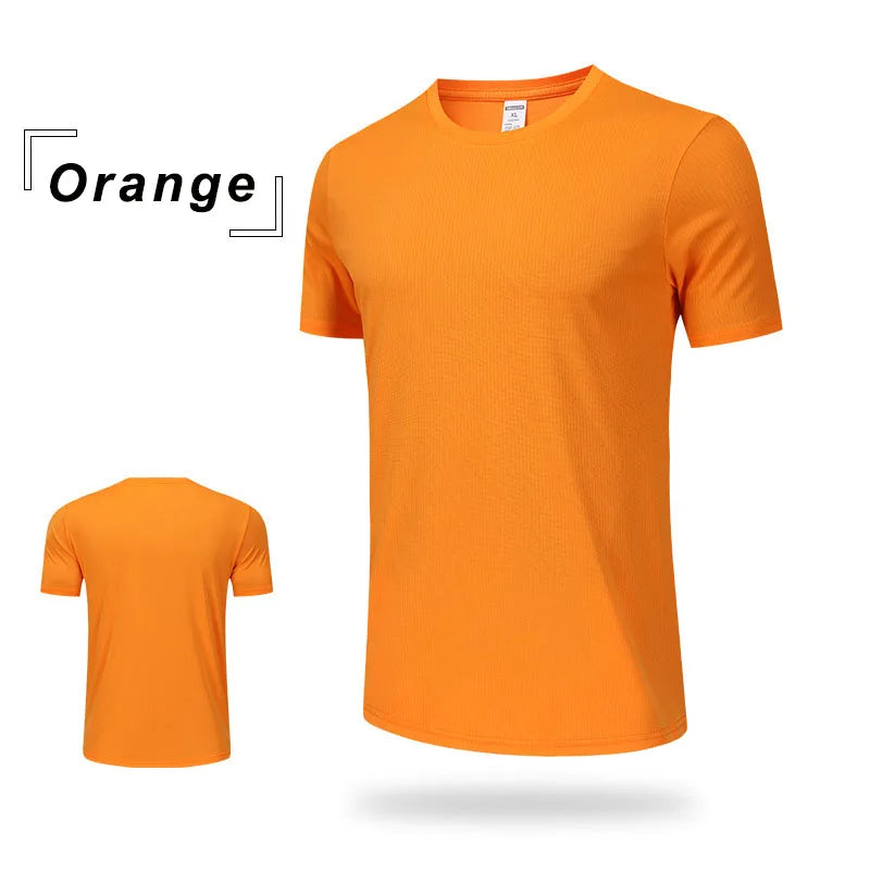 Wholesale Men's Summer Sports Casual T-Shirt 100% Training Clothing with Quick-Drying Round Neck Breathable Loose Top Plus Size
