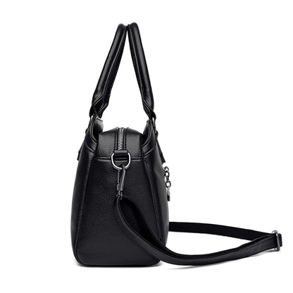 Sac à main multi-poches en cuir de vache véritable, Sac à bandoulière de luxe de styliste, fourre-tout élégant pour femmes