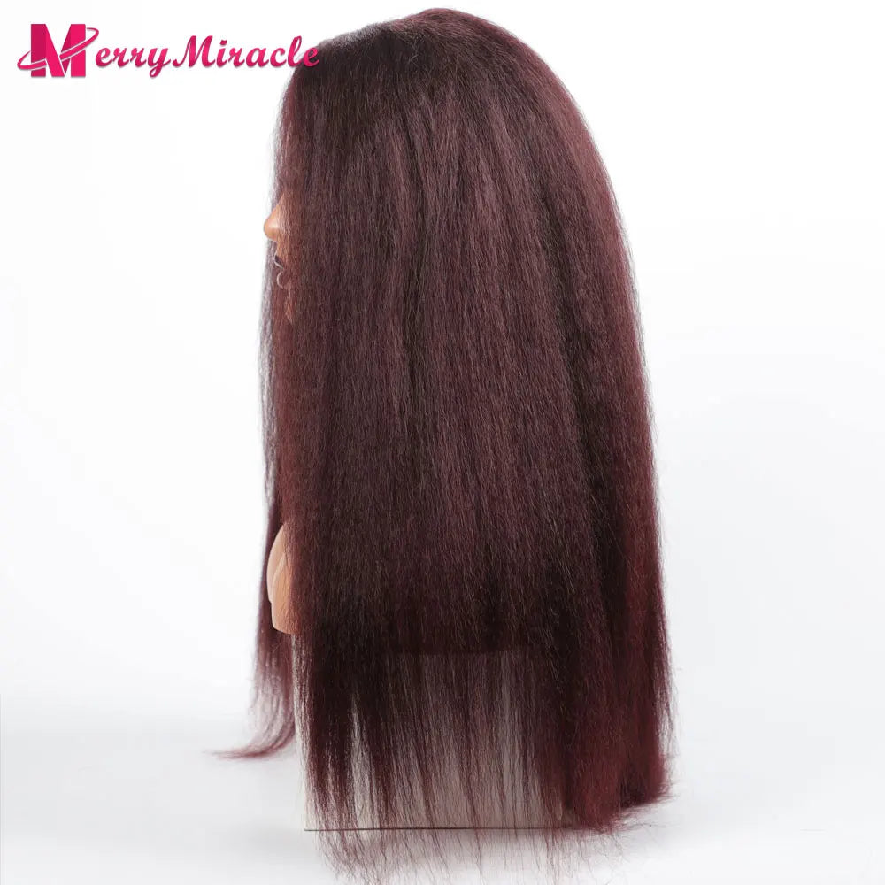 Perruques synthétiques lisses et crépues pour femmes noires, mélange de mèches noires, brunes, blondes, gingembre, rouges et blanches