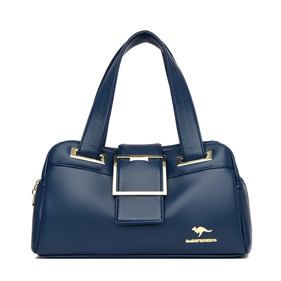 Sacs à main en cuir multicouches pour femmes, sac à poignée supérieure, sacs à main de qualité, designer de luxe féminin, grande capacité, Boston Ladies Sac A Main