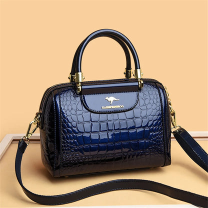 Sacs à main de luxe en cuir verni pour femmes, sac à bandoulière motif Crocodile de styliste, nouveaux sacs à main messager pour dames