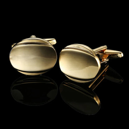 Boutons de manchette en laiton plaqué or 18 carats pour hommes, de luxe, de haute qualité, style classique, à la mode, chemise française, cadeau pour hommes, nouvelle collection été