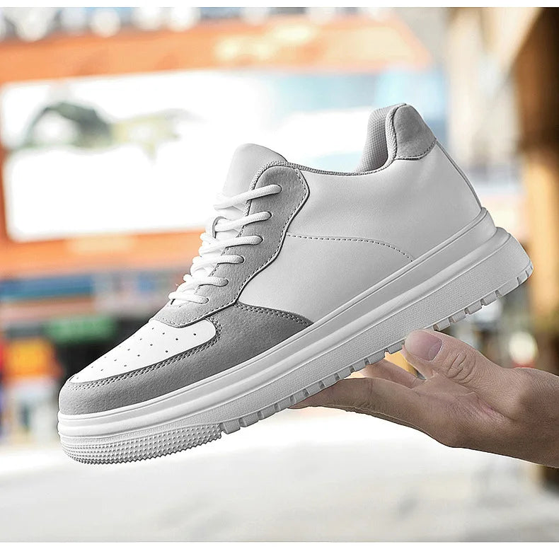 Hot Selling 6cm,8cm 10cm Height Increasing Walking Styles Leather Casual Sneakers 36-44 Height-enhancing Sports Shoes