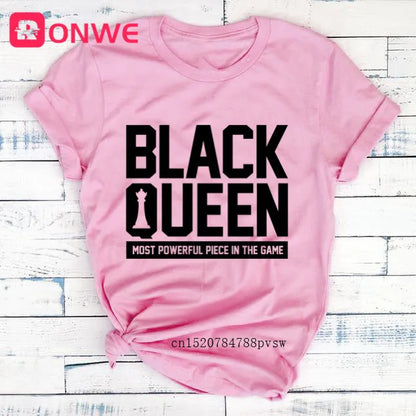 T-shirt Africain avec Imprimé Je suis une Reine de Mélanine, Vêtement pour Femme, Fille Noire, Mois de l'Histoire, DstressSunshine