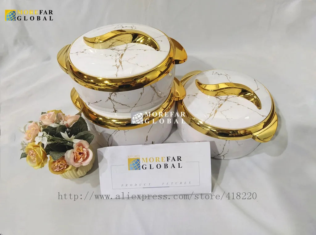 Ensemble de chauffe-plats à isolation thermique, boîte à lunch, événement du Ramadan, mariage, fête de famille, pot chaud, 1.5 L, 2/2 L, 3 pièces