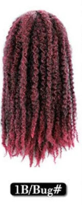 Wholesale 18Inch High Temperature Synthetic Volume Afro Marley Twist Hair Braid Crochet Hair Extensions for Women