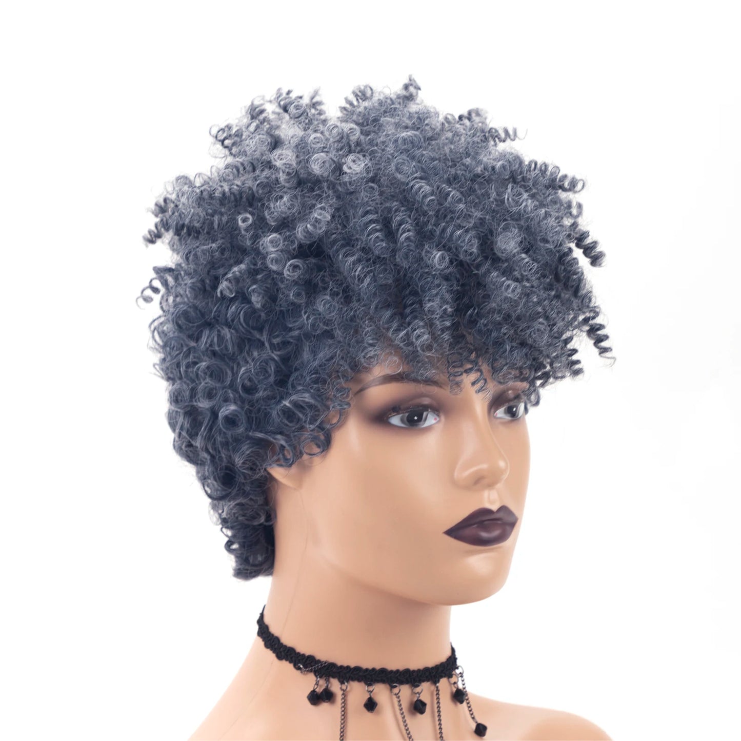 Perruque Afro Synthétique Courte Crépue Bouclée pour Femmes Noires, Blonde à Noire, Naturelle Comme Vrais Cheveux, Cosplay, ix
