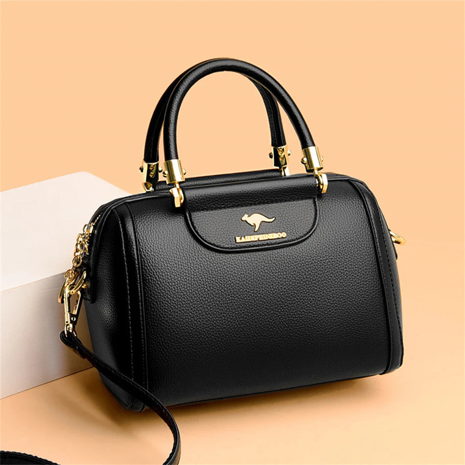 Granded marque en cuir de vachette Sac à main sac à main femmes décontracté bandoulière sacs à bandoulière de luxe dames fourre-tout Boston Sac 2024