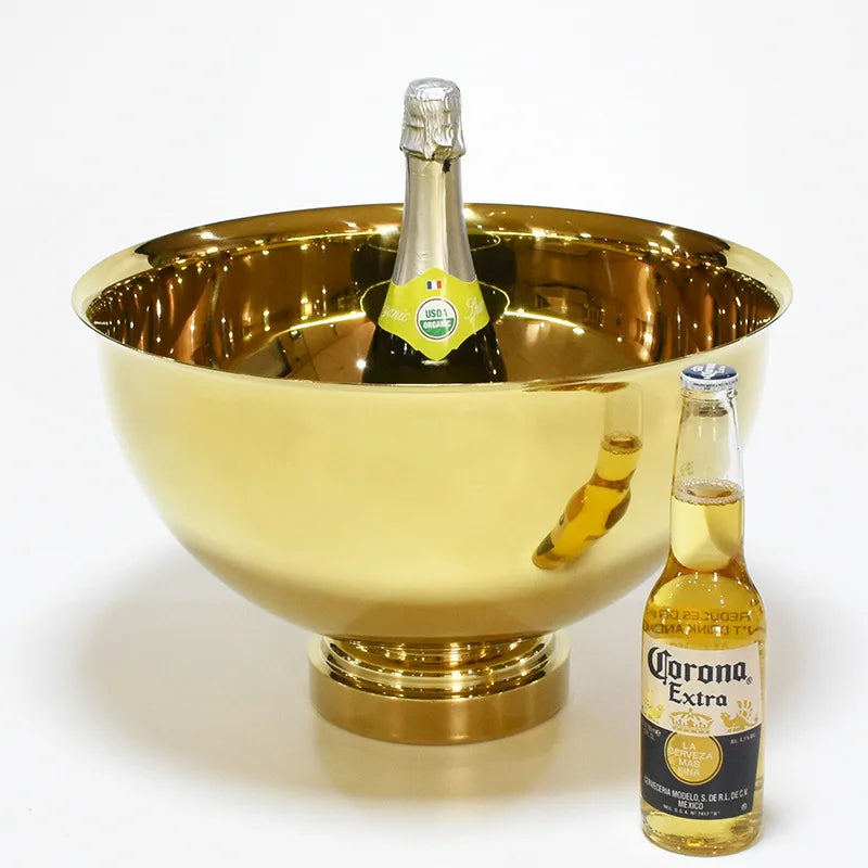 304 acier inoxydable tête de cerf oreille bol à Champagne seau à bière fût Double paroi de qualité alimentaire vin rouge bière refroidisseur seau à glace Bar