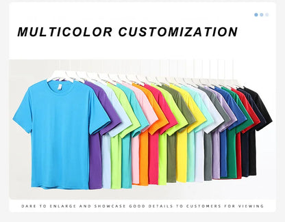Wholesale Men's Summer Sports Casual T-Shirt 100% Training Clothing with Quick-Drying Round Neck Breathable Loose Top Plus Size