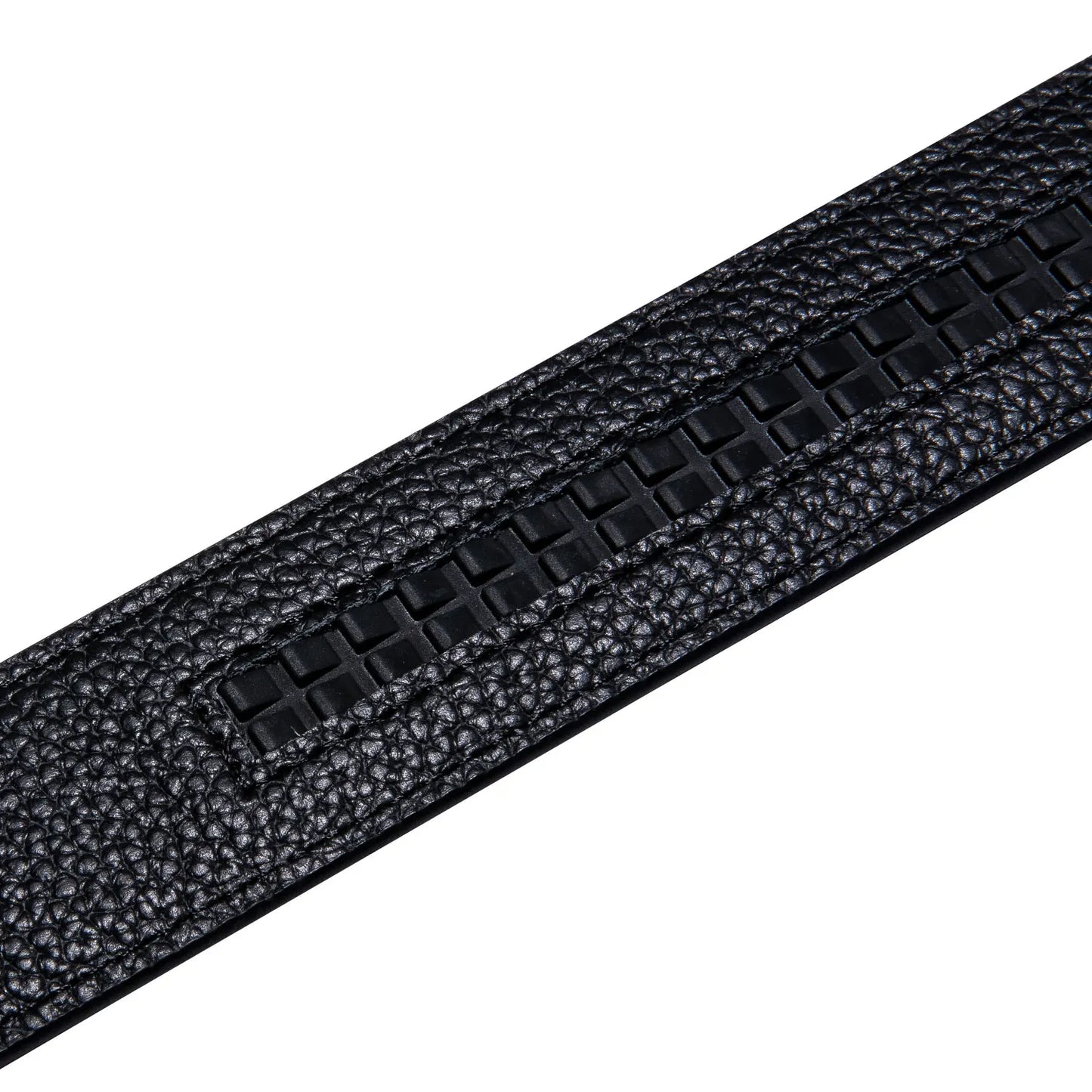 Ceintures en cuir noir pour hommes, 110CM-130CM, sangle à cliquet en relief, boucles automatiques, robe coulissante, ceinture en jean pour hommes