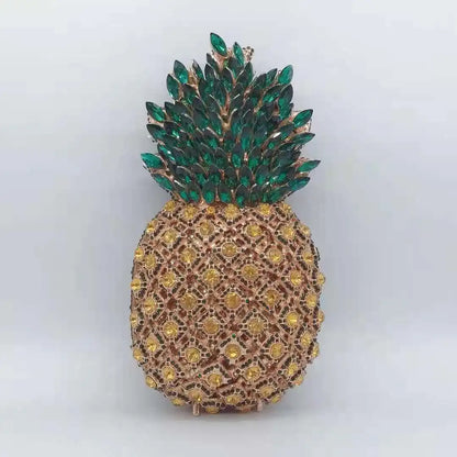 Sacs à main ananas pour femmes, rouge/argent/or/champagne diamant, nouvelle mode, pochette biscuits, pocommuniste de soirée