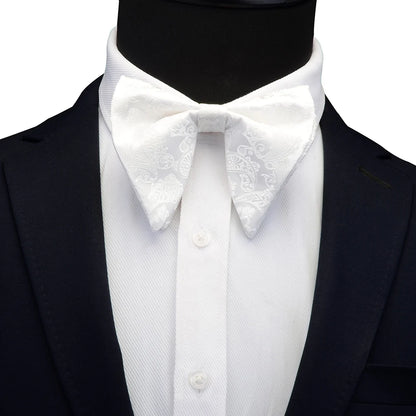 GUSLESON Paisley grand noeud papillon hommes bleu rouge jaune noeud papillon poche carré boutons de manchette ensemble avec boîte-cadeau soie mariage cravate pour homme