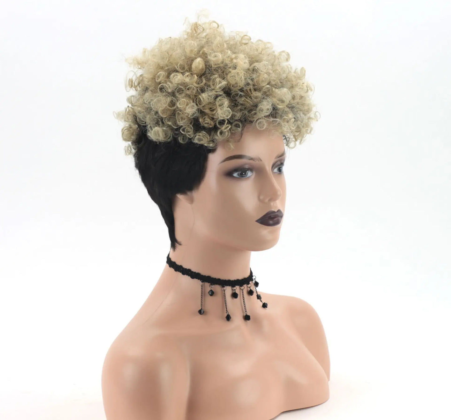 Perruque Afro Synthétique Courte Crépue Bouclée pour Femmes Noires, Blonde à Noire, Naturelle Comme Vrais Cheveux, Cosplay, ix