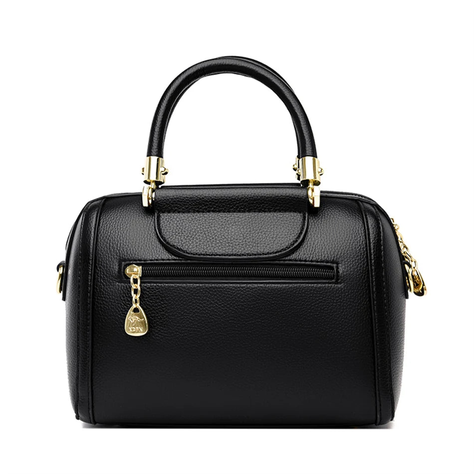 Granded marque en cuir de vachette Sac à main sac à main femmes décontracté bandoulière sacs à bandoulière de luxe dames fourre-tout Boston Sac 2024