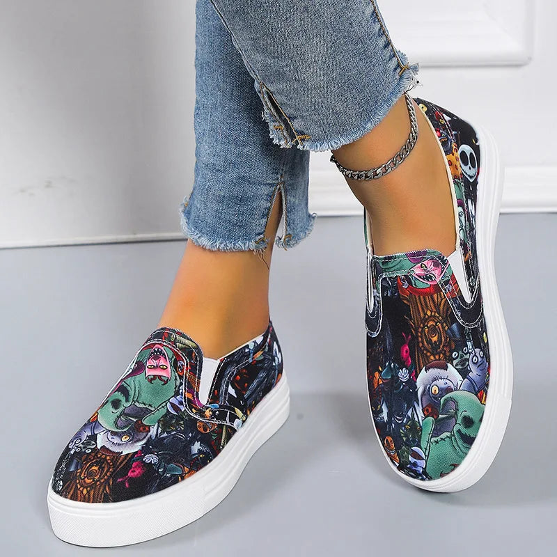Wholesale Summer Sneakers Shoes Without Lace-up Ladies Convenient Canvas Shoes Casual