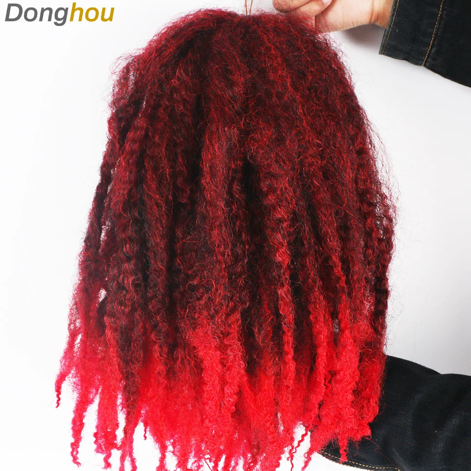 Marley Hair 18 pouces cheveux synthétiques tressés Marley Ombre noir brun blond gris 350 pour cheveux tressés Afro Kinky Marley Twist