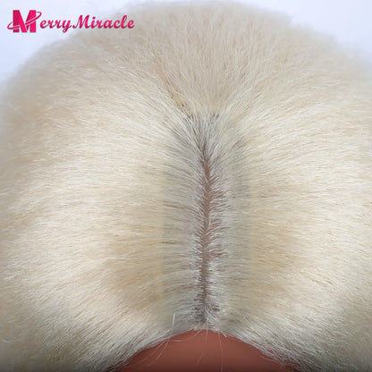 Perruques synthétiques lisses et crépues pour femmes noires, mélange de mèches noires, brunes, blondes, gingembre, rouges et blanches