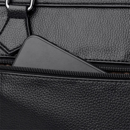 Sac à main multi-poches en cuir de vache véritable, Sac à bandoulière de luxe de styliste, fourre-tout élégant pour femmes