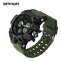 SANDA nouvelle mode Sport militaire montre-bracelet pour hommes numérique Quartz double affichage montres étanche montre décontractée pour hommes