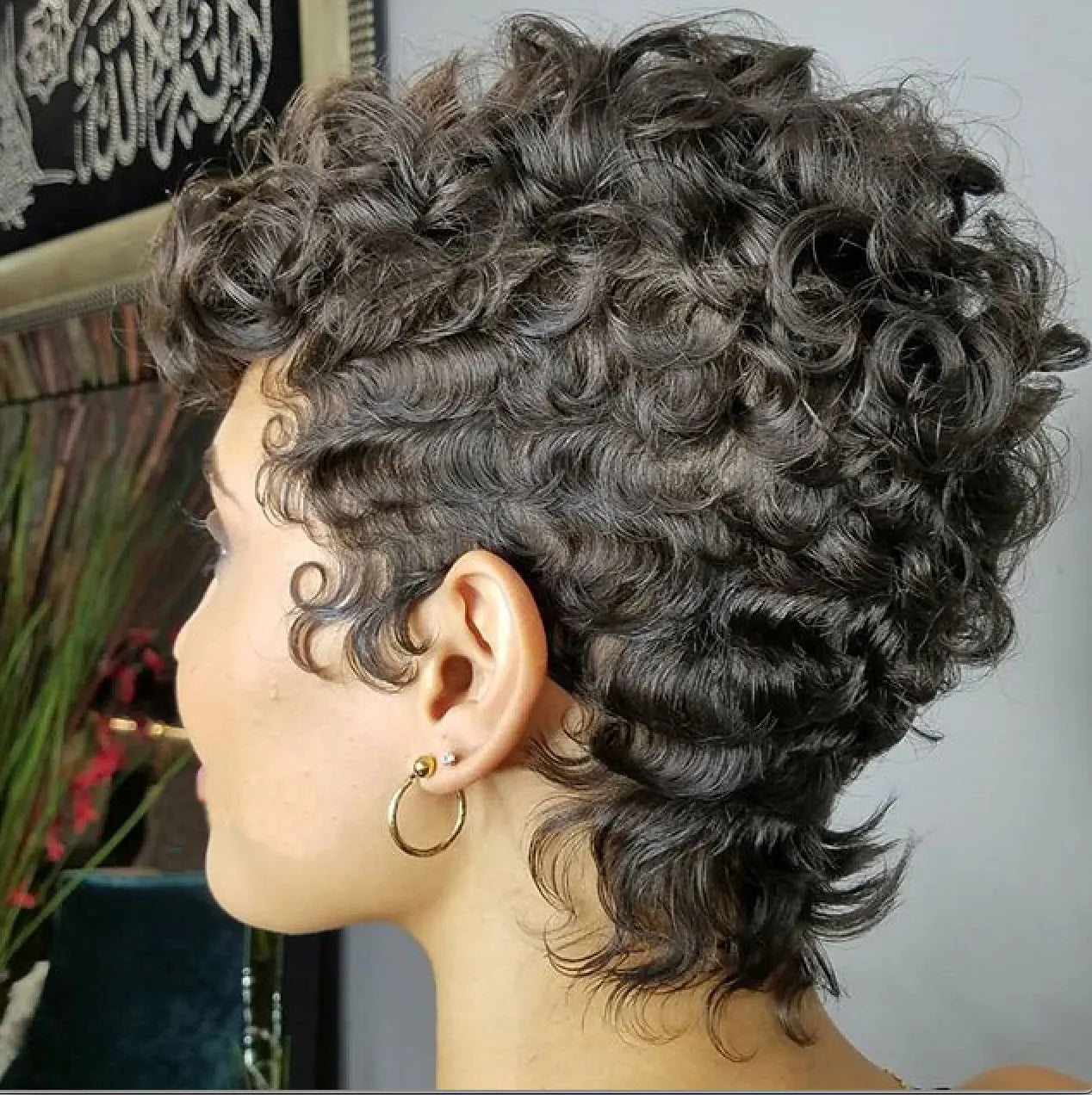 Perruque Afro Synthétique Courte Crépue Bouclée pour Femmes Noires, Blonde à Noire, Naturelle Comme Vrais Cheveux, Cosplay, ix