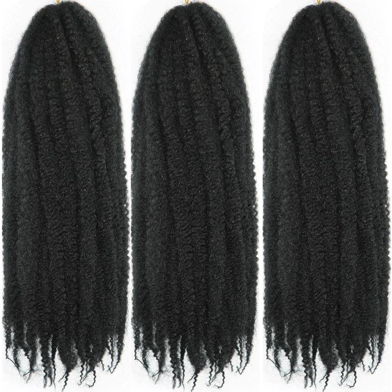 Wholesale 18Inch High Temperature Synthetic Volume Afro Marley Twist Hair Braid Crochet Hair Extensions for Women
