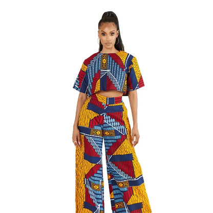 Ensemble Deux Pièces Imprimé pour Femme Africaine, Haut et Jupe Sexy, Vêtements Africains Imbibés, Automne 2021