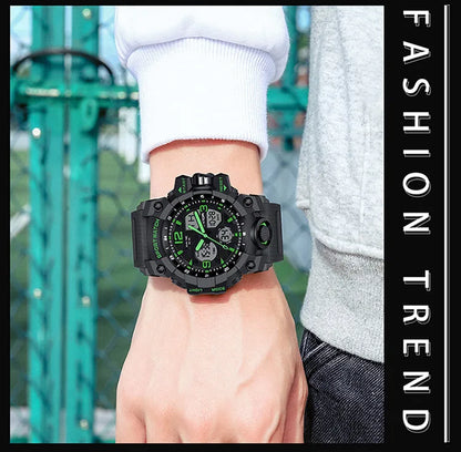 SANDA nouvelle mode Sport militaire montre-bracelet pour hommes numérique Quartz double affichage montres étanche montre décontractée pour hommes