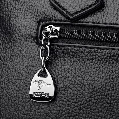 Sac à main multi-poches en cuir de vache véritable, Sac à bandoulière de luxe de styliste, fourre-tout élégant pour femmes