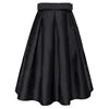 Summer Elegant High Waist Solid A-line Maxi Skirt Fashion Women Party Long Skirts Casual Jupe OL Work Satin Faldas Saia