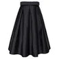 Summer Elegant High Waist Solid A-line Maxi Skirt Fashion Women Party Long Skirts Casual Jupe OL Work Satin Faldas Saia