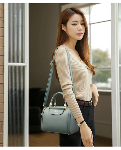 Granded marque en cuir de vachette Sac à main sac à main femmes décontracté bandoulière sacs à bandoulière de luxe dames fourre-tout Boston Sac 2024