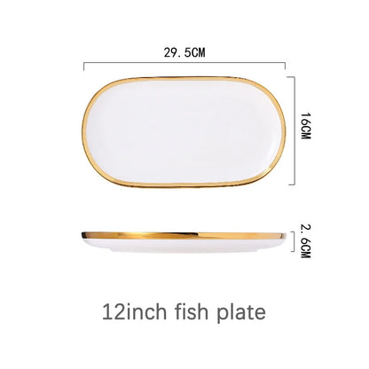 Phnom Penh-Assiettes et bols en porcelaine blanche, ensemble de nourriture, vaisselle, bol à soupe à salade, service britannique